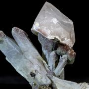 Scepter Quartz on Prase Quartz