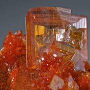 Wulfenite on Mimetite