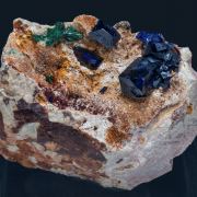 Azurite with Malachite