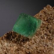 Fluorite with Schorl on Microcline