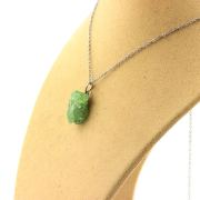 Raw Tsavorite Garnet Necklace. 9.28 ct.