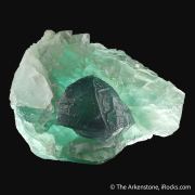 Fluorite (curved crystal habit) on Fluorite