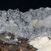 Opal (variety hyalite) with Aragonite