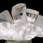 Topaz, quartz, albite