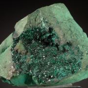 Brochantite on Malachite -historic