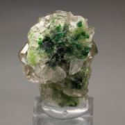 gem GARNET var. GROSSULAR with GREEN CHROMIAN PHANTOMS, DIOPSIDE