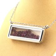 Raw Ruby Necklace.