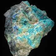 Wherryite (type locale) with Caledonite and Leadhillite, Diaboleite etc.