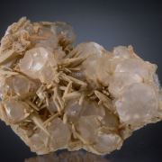 Fluorite on needle Quartz