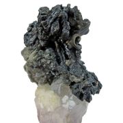 Pearceite With Wire Silver and Acanthite on Quartz