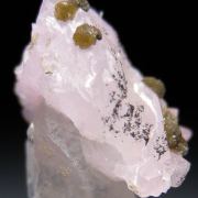 Eosphorite on Rose Quartz