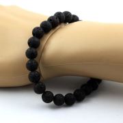 Lava Bracelet 8 mm Beads.