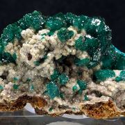 Dioptase, dolomite