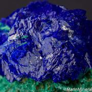 Azurite on Malachite