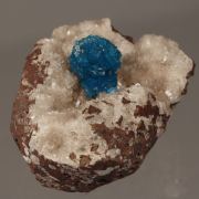Cavansite with Stilbite on Heulandite.