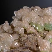 Calcite on Adamite