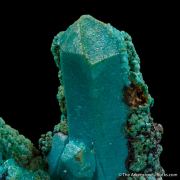 Chrysocolla coating Quartz