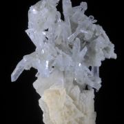 Quartz (green) on Dolomite crystals