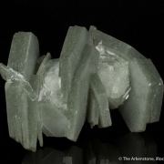 Calcite included by Hedenbergite