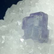 Fluorite on Quartz Epimorph of Calcite