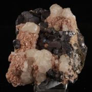 Rhodochrosite with Calcite and galena