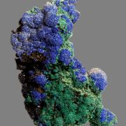 Azurite with Malachite