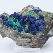 Azurite with Malachite and Quartz