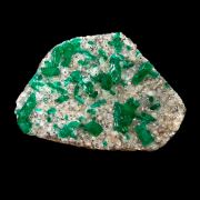 Dioptase, calcite 