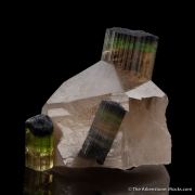 Elbaite Tourmaline with Quartz