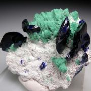 Azurite with Malachite