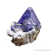 Benitoite on Natrolite