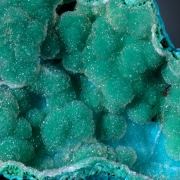 Quartz on Chrysocolla and Malachite