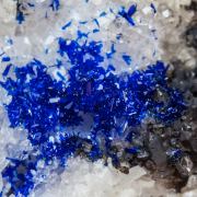 Azurite with Quartz