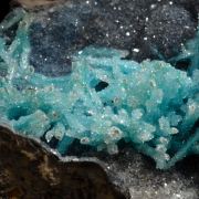 Quartz on Chrysocolla Pseudomorphs