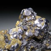 Galena on Chalcopyrite with Sphalerite