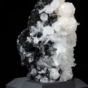 Calcite & Quartz on Sphalerite