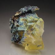 FLUORITE, iridescent PYRITE