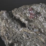 Mercury (native) with Tiemannite and Cinnabar