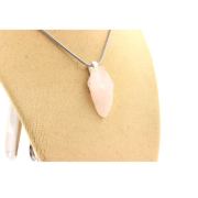 Necklace raw pink Quartz.