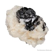 Cassiterite on Albite