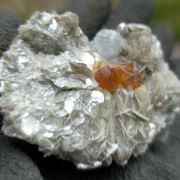 Scheelite on Muscovite