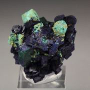 MALACHITE PSEUDOMORPH after CUPRITE, AZURITE