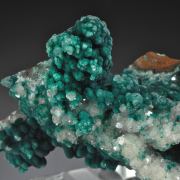 Rosasite with Calcite and Malachite