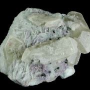 Albite ( v. Cleavlandite ) with Elbaite, Quartz and Lepidolite