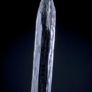 Aquamarine - tapered termination, etched crystal