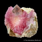 Rose Quartz on Quartz with Muscovite