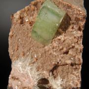Apophyllite with Natrolite on Albite