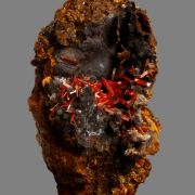 Crocoite on Goethite