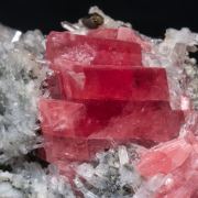 Rhodochrosite with Fluorite, Quartz and Pyrite