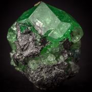 Tsavorite with Diopside, Pyrite